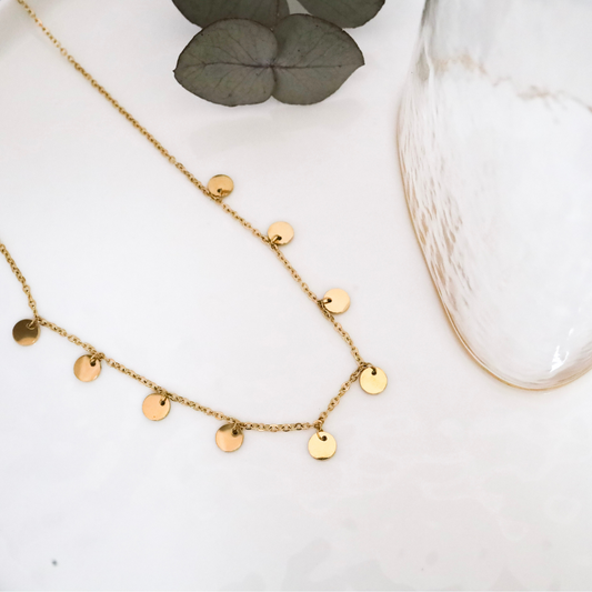 18ct Gold-Plated Disk Chain