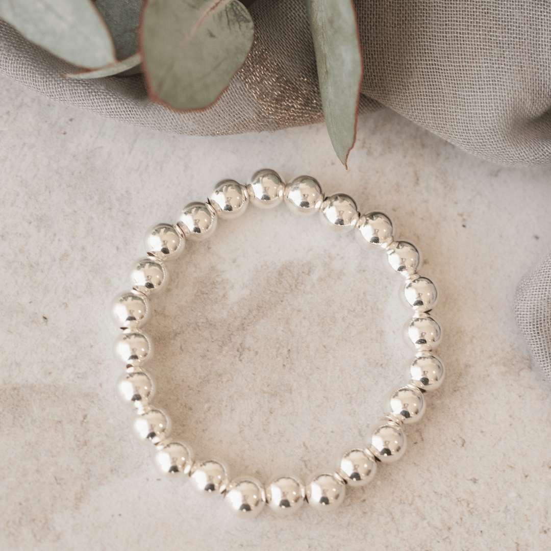 6mm Sterling Silver Ball Bracelet