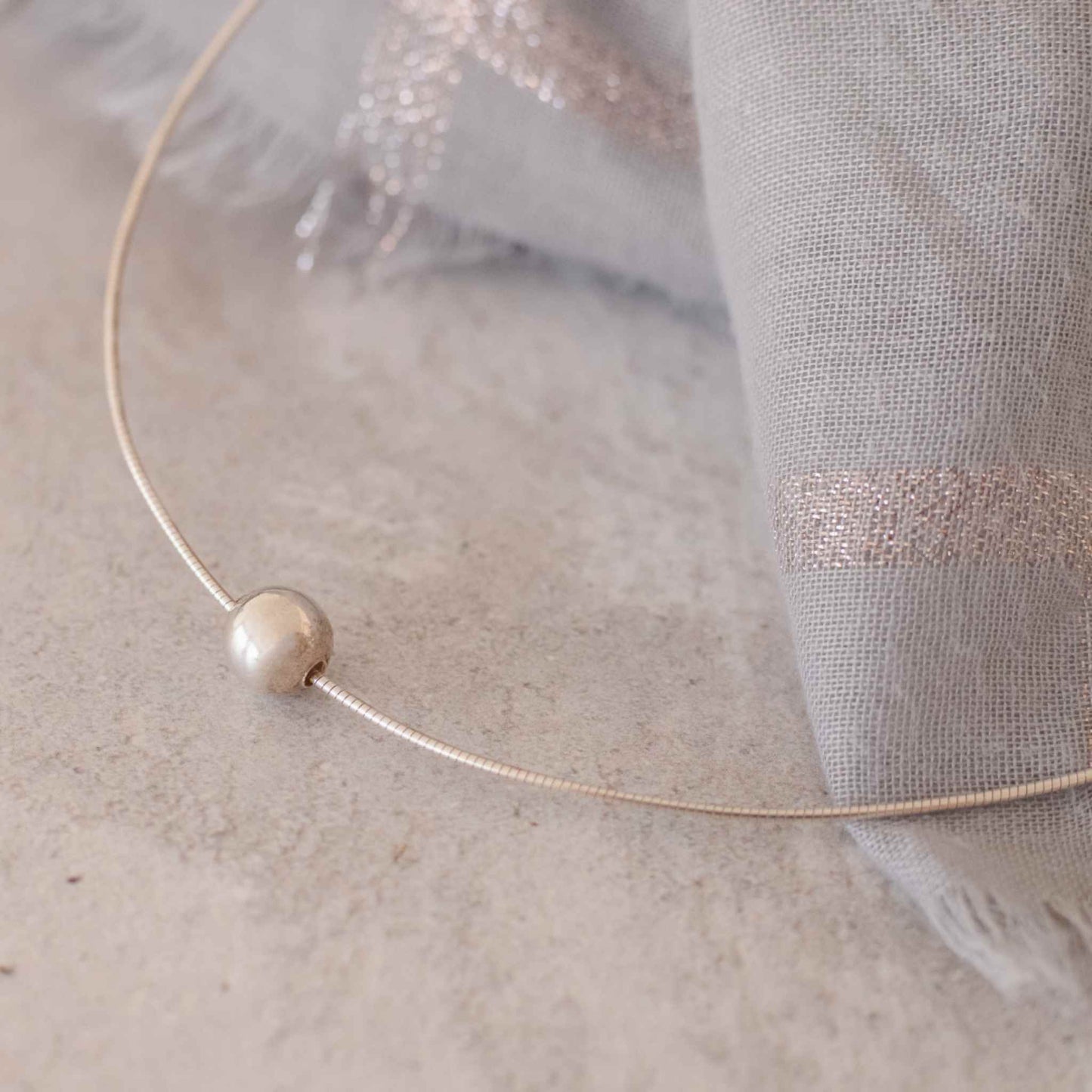 Elegant Sterling Silver Double Pearl Necklace