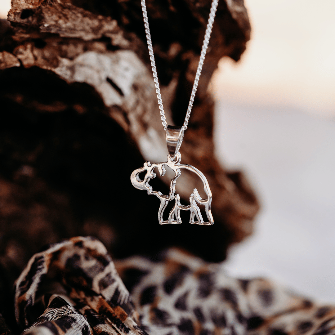 Sterling Silver Cut-Out Elephant Pendant