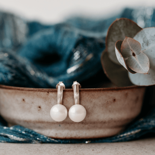 Sterling Silver Dainty Earring With Pearl