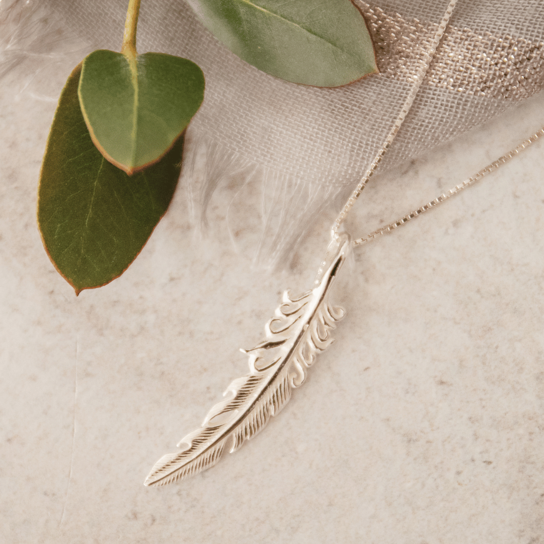 Sterling Silver Feather Pendant