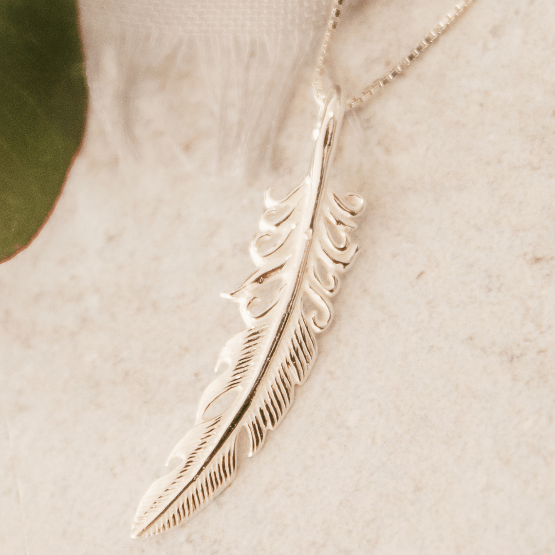 Sterling Silver Feather Pendant