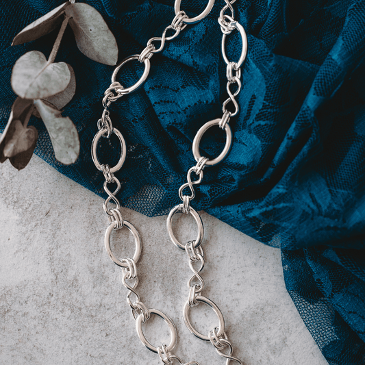 Sterling Silver Infinity Oval Chain