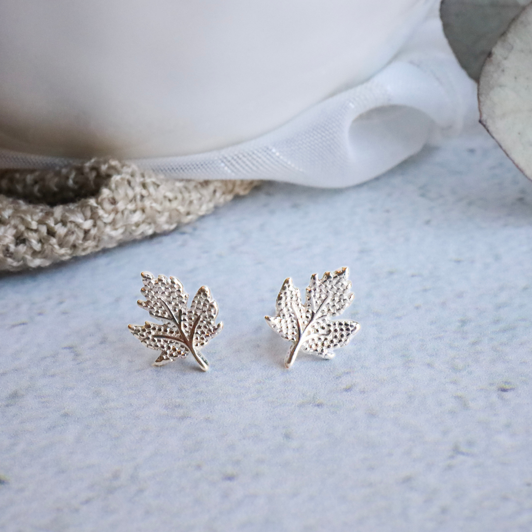 Sterling Silver Leaf Earring