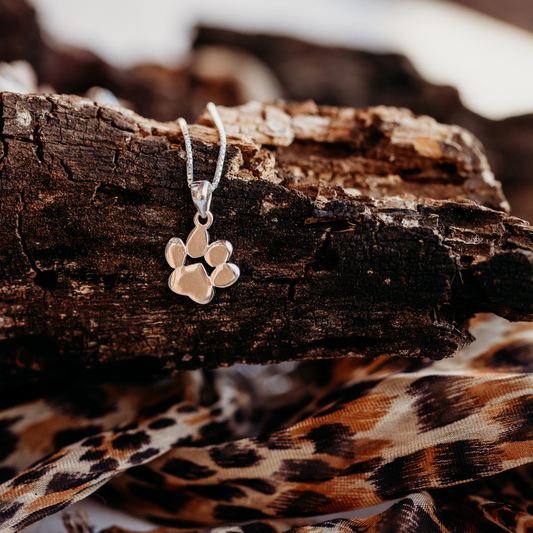 Sterling Silver Paw Pendant