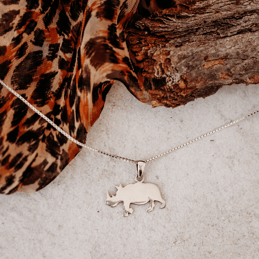 Sterling Silver Rhino Pendant