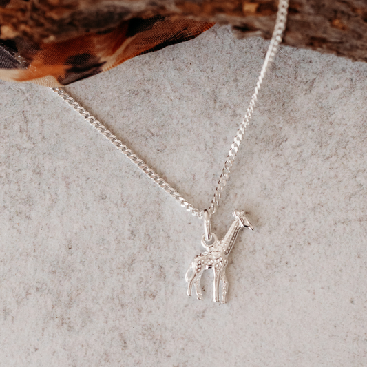 Sterling Silver Small Giraffe Pendant