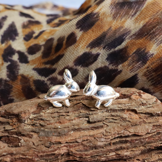 Sterling Silver Bunny Earrings - Adorable bunny design expertly crafted from premium quality sterling silver, adding a touch of whimsy to any outfit.