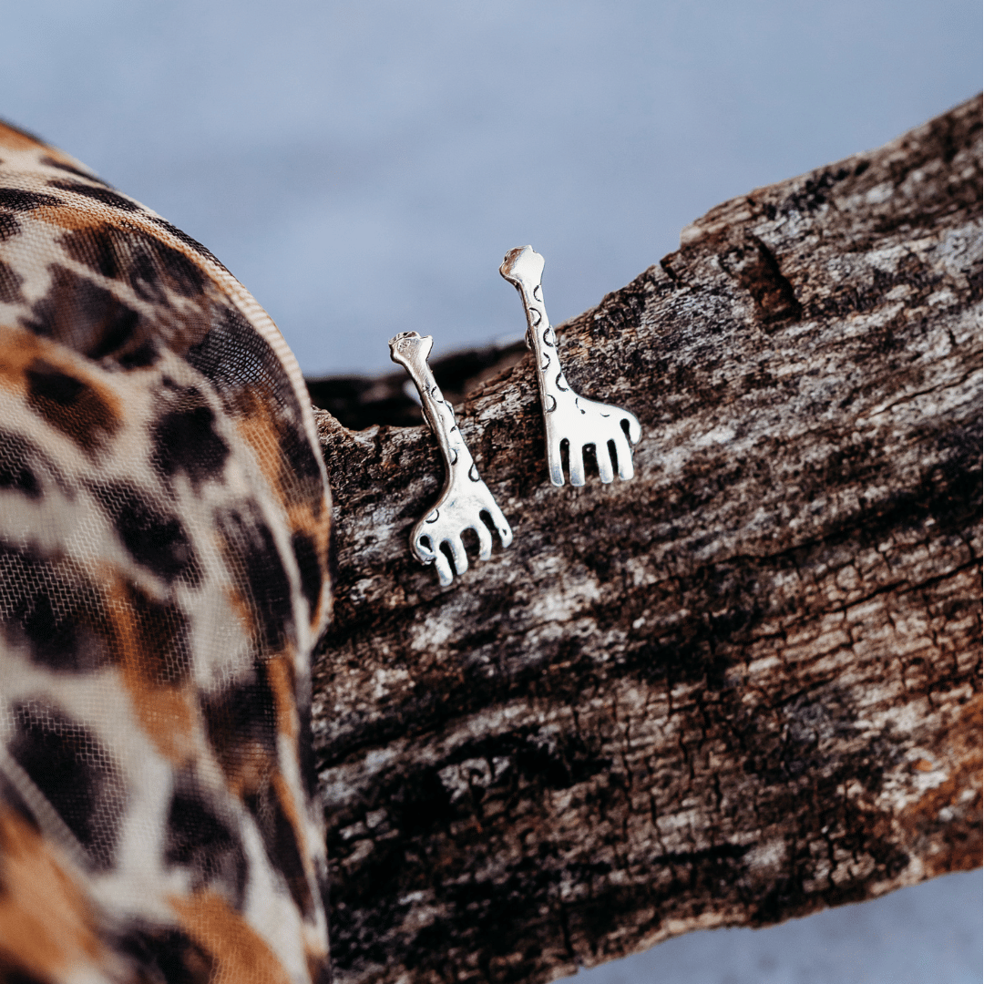 Sterling Silver Baby Giraffe Earrings